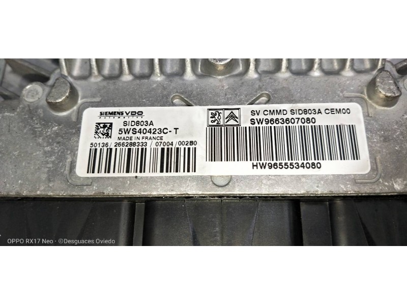 Recambio de centralita motor uce para peugeot 407 sw st sport pack referencia OEM IAM 5WS40423CT SW9663607080 HW9655534080