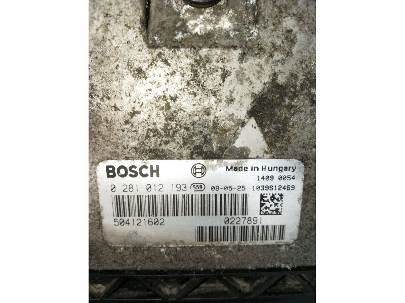 Recambio de centralita motor uce para iveco daily iv caja/chasis 55s18w referencia OEM IAM 0281012193 504121602 1039S12469 2006