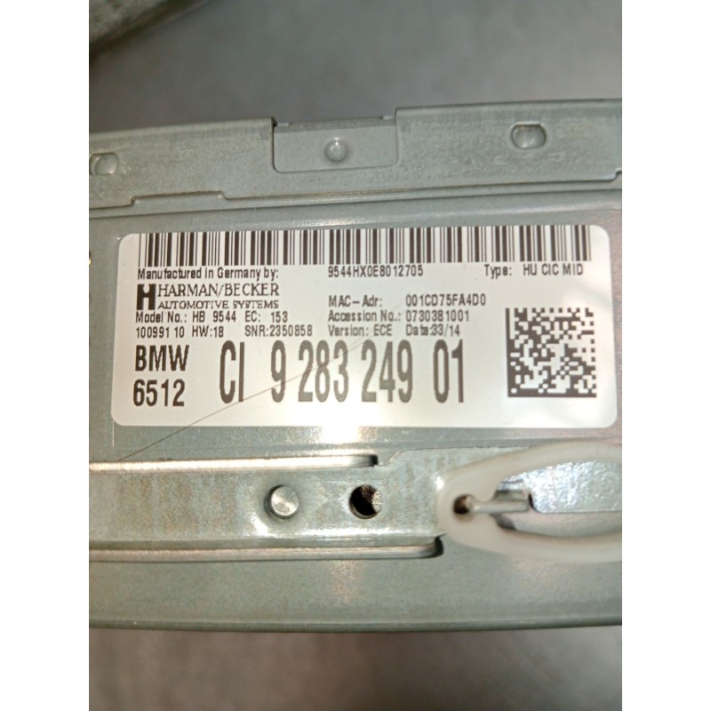 Recambio de sistema audio / radio cd para bmw x1 (e84) sdrive 18 d referencia OEM IAM 918324901 6512928324901 2350858 
