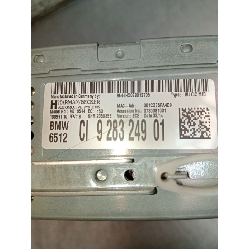 Recambio de sistema audio / radio cd para bmw x1 (e84) sdrive 18 d referencia OEM IAM 918324901 6512928324901 2350858 