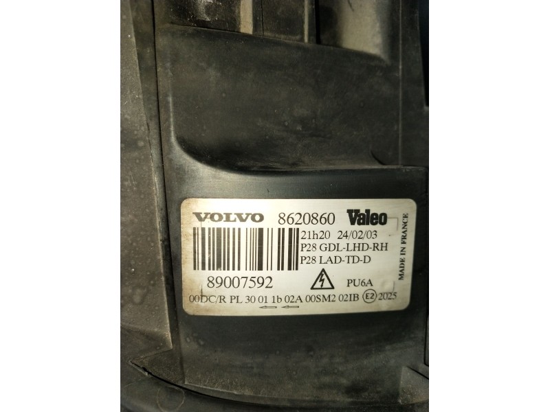 Recambio de faro derecho para volvo xc90 i (275) d5 awd referencia OEM IAM 8620860 89007592 XENON 2002