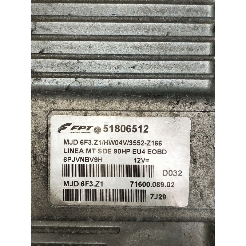 Recambio de centralita motor uce para fiat linea (323_, 110_) 1.3 d multijet (323axb11, 323axb1a) referencia OEM IAM 51806512 6P