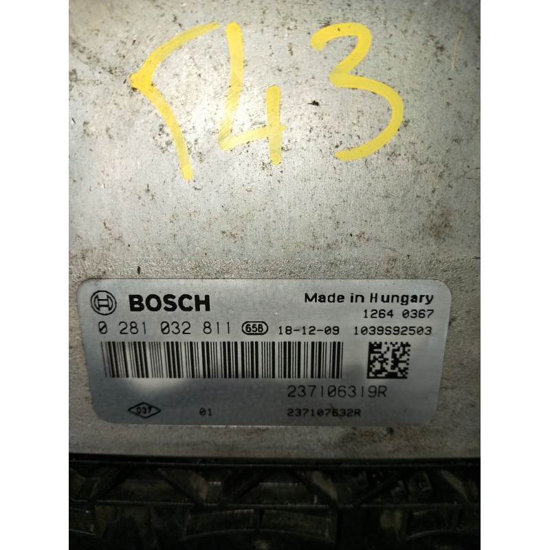 Recambio de centralita motor uce para dacia dokker furgoneta/monovolumen 1.5 dci (feaj) referencia OEM IAM 0281032811 237106319R