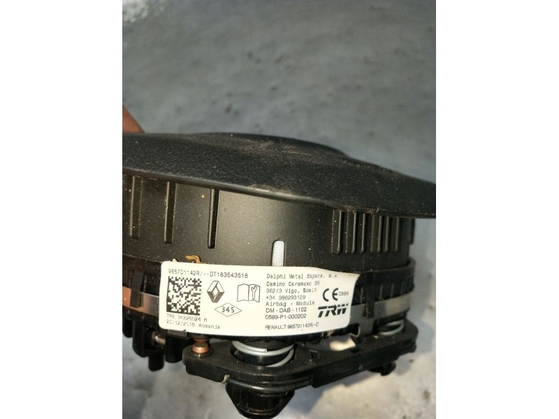 Recambio de airbag delantero izquierdo para dacia dokker furgoneta/monovolumen 1.5 dci (feaj) referencia OEM IAM 98570142R DT183