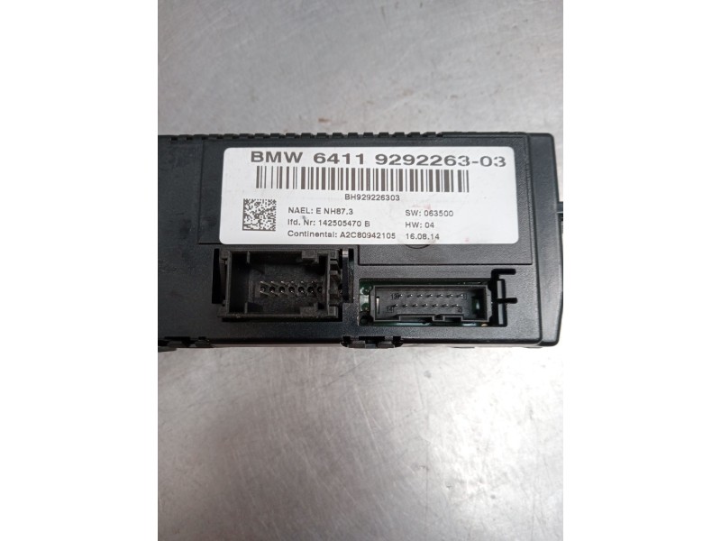 Recambio de mando calefaccion / aire acondicionado para bmw x1 (e84) sdrive 18 d referencia OEM IAM 6411929226303 BH929226303. 1