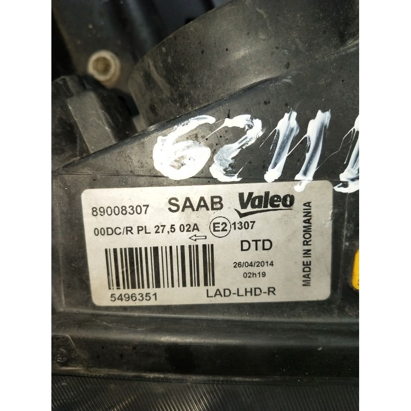 Recambio de faro derecho para saab 9-5 station wagon (ys3e) 2.2 tid referencia OEM IAM 89008307 5496351 XENON 