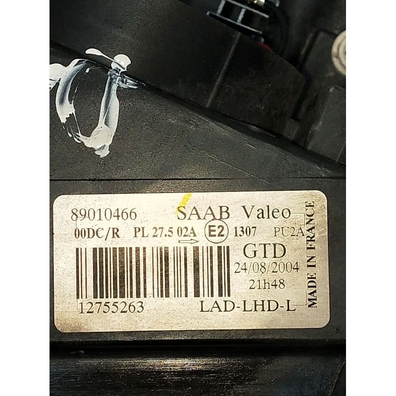 Recambio de faro izquierdo para saab 9-5 station wagon (ys3e) 2.2 tid referencia OEM IAM 89010466 12755263 XENON 