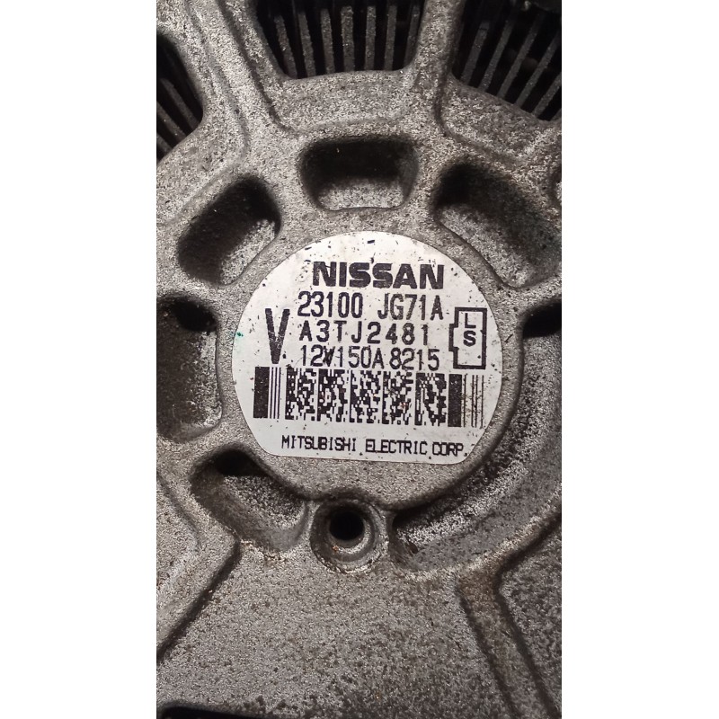 Recambio de alternador para renault koleos i (hy_) 2.0 dci (hy0k) referencia OEM IAM 23100JG71A A3TJ2481 150A