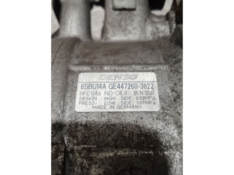 Recambio de compresor aire acondicionado para bmw 3 (e90) 318 d referencia OEM IAM 4472603822 6SBU14A 08