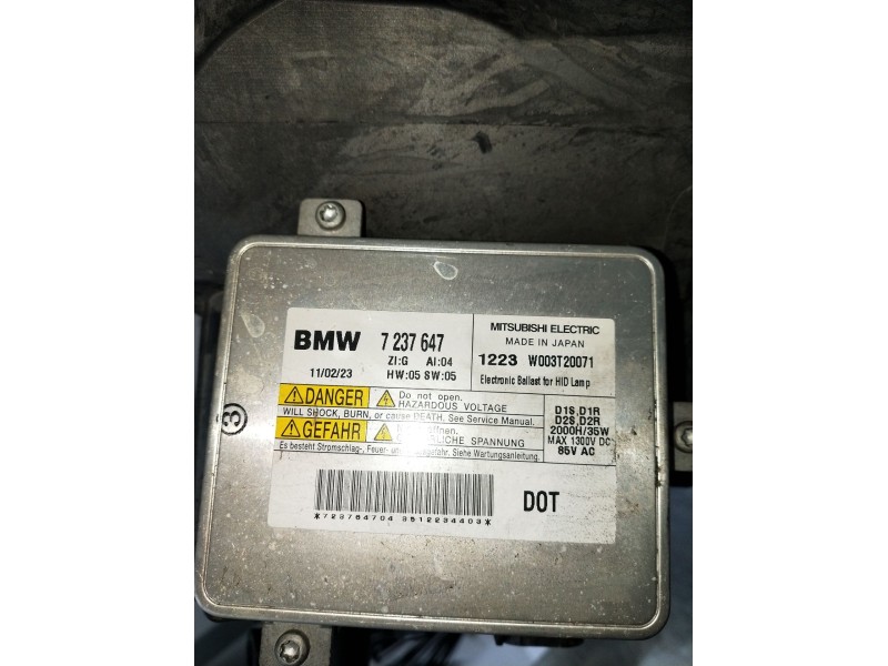 Recambio de faro izquierdo para bmw 3 (e90) 318 d referencia OEM IAM 631172025839 7237647 XENON 2008