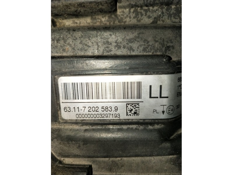 Recambio de faro izquierdo para bmw 3 (e90) 318 d referencia OEM IAM 631172025839 7237647 XENON 2008