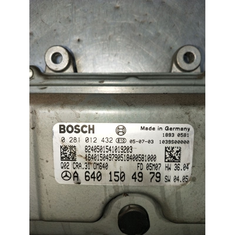 Recambio de centralita motor uce para mercedes-benz clase b sports tourer (w245) b 200 cdi (245.208) referencia OEM IAM 02810124