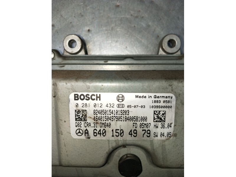 Recambio de centralita motor uce para mercedes-benz clase b sports tourer (w245) b 200 cdi (245.208) referencia OEM IAM 02810124