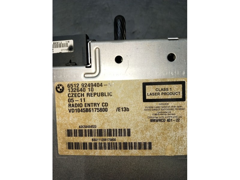 Recambio de sistema audio / radio cd para bmw 3 (e90) 318 d referencia OEM IAM 65129249404 A2C53434522 2008