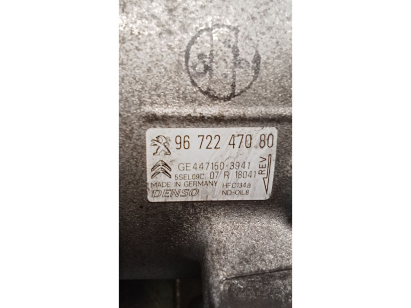 Recambio de compresor aire acondicionado para citroën c3 ii (sc_) 1.0 vti 68 referencia OEM IAM 9672247080 4471503941 09