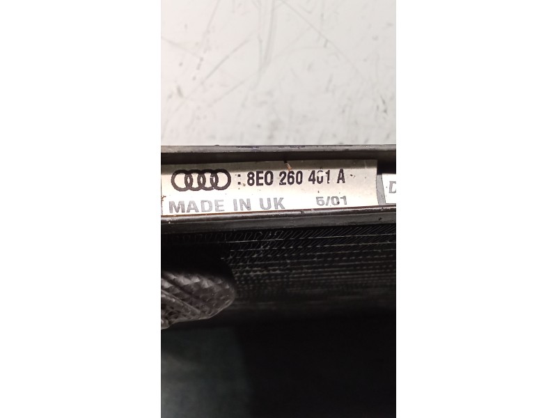 Recambio de condensador / radiador aire acondicionado para audi a4 b6 (8e2) 2.0 referencia OEM IAM 8E0260401A  01