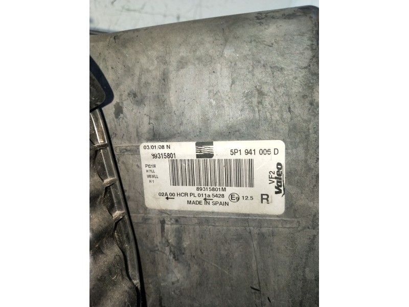 Recambio de faro izquierdo para seat altea (5p1) 1.9 tdi referencia OEM IAM 5P1941006D 89315801 2004