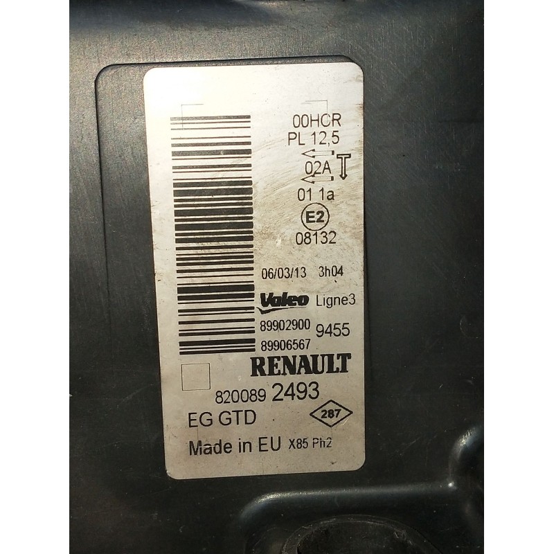 Recambio de faro izquierdo para renault clio iii (br0/1, cr0/1) 1.2 16v (br02, br0j, br11, cr02, cr0j, cr11) referencia OEM IAM 