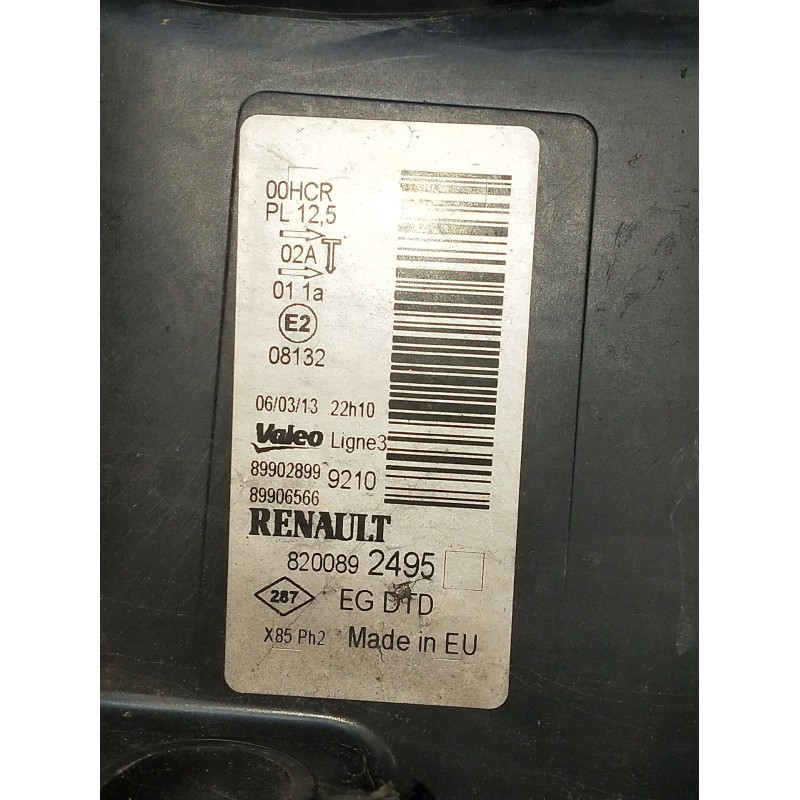 Recambio de faro derecho para renault clio iii (br0/1, cr0/1) 1.2 16v (br02, br0j, br11, cr02, cr0j, cr11) referencia OEM IAM 82