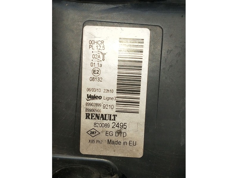 Recambio de faro derecho para renault clio iii (br0/1, cr0/1) 1.2 16v (br02, br0j, br11, cr02, cr0j, cr11) referencia OEM IAM 82