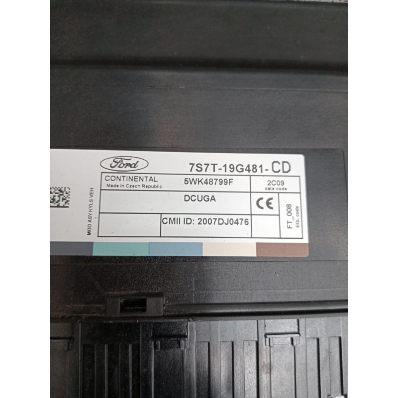 Recambio de modulo electronico para ford s-max (ca1) 2.0 tdci cat referencia OEM IAM 7S7T19G481CD 5WK48799F 200DJ0476 2010