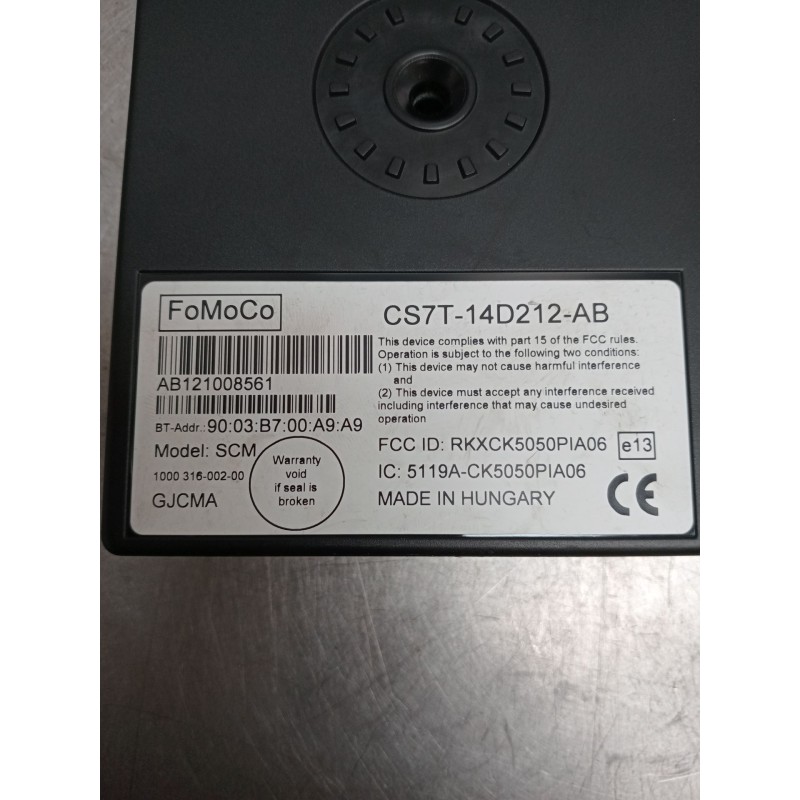 Recambio de modulo electronico para ford s-max (ca1) 2.0 tdci cat referencia OEM IAM CS7T14D212AB AB121008561 2010