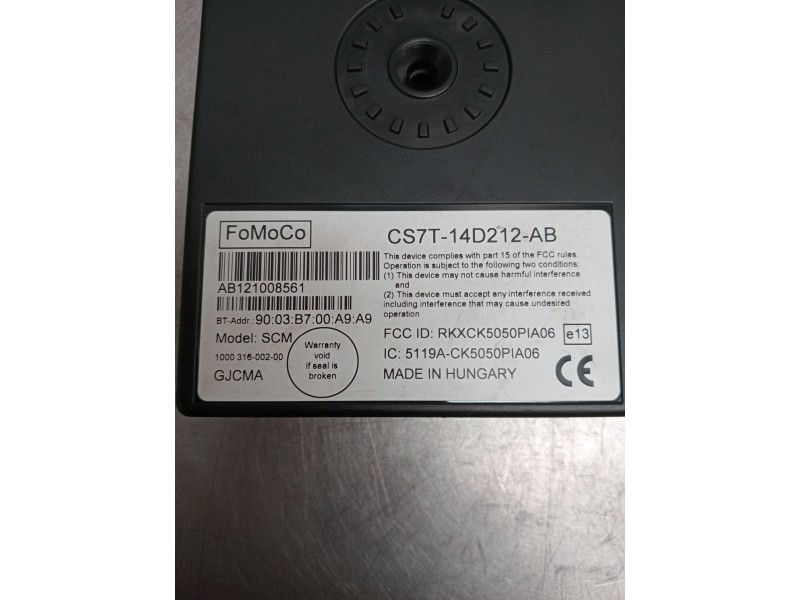 Recambio de modulo electronico para ford s-max (ca1) 2.0 tdci cat referencia OEM IAM CS7T14D212AB AB121008561 2010