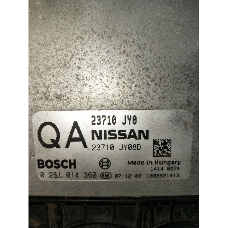 Recambio de centralita motor uce para renault koleos i (hy_) 2.0 dci (hy0k) referencia OEM IAM 0281014360 23710JY08D 1039S21013 