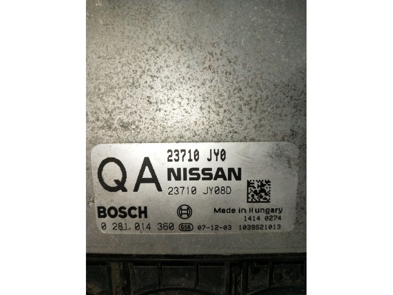 Recambio de centralita motor uce para renault koleos i (hy_) 2.0 dci (hy0k) referencia OEM IAM 0281014360 23710JY08D 1039S21013 