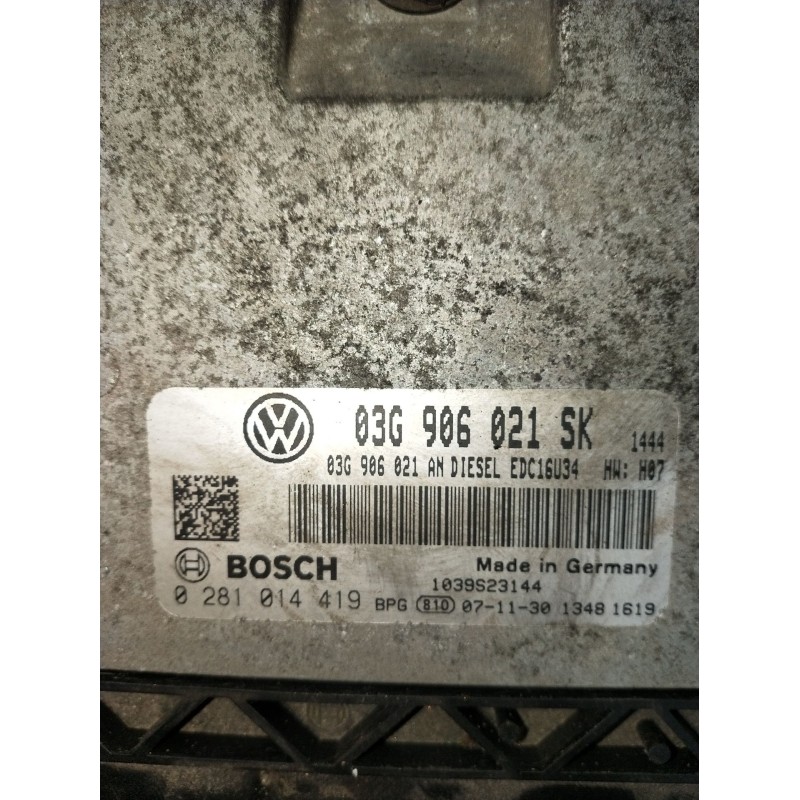 Recambio de centralita motor uce para seat altea (5p1) 1.9 tdi referencia OEM IAM 0281014419 1039S23144 03G906021SK 2004