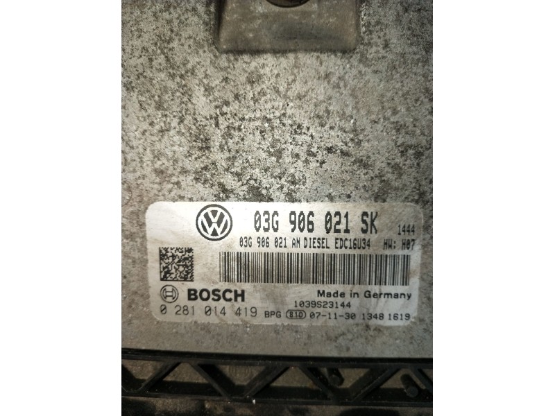 Recambio de centralita motor uce para seat altea (5p1) 1.9 tdi referencia OEM IAM 0281014419 1039S23144 03G906021SK 2004