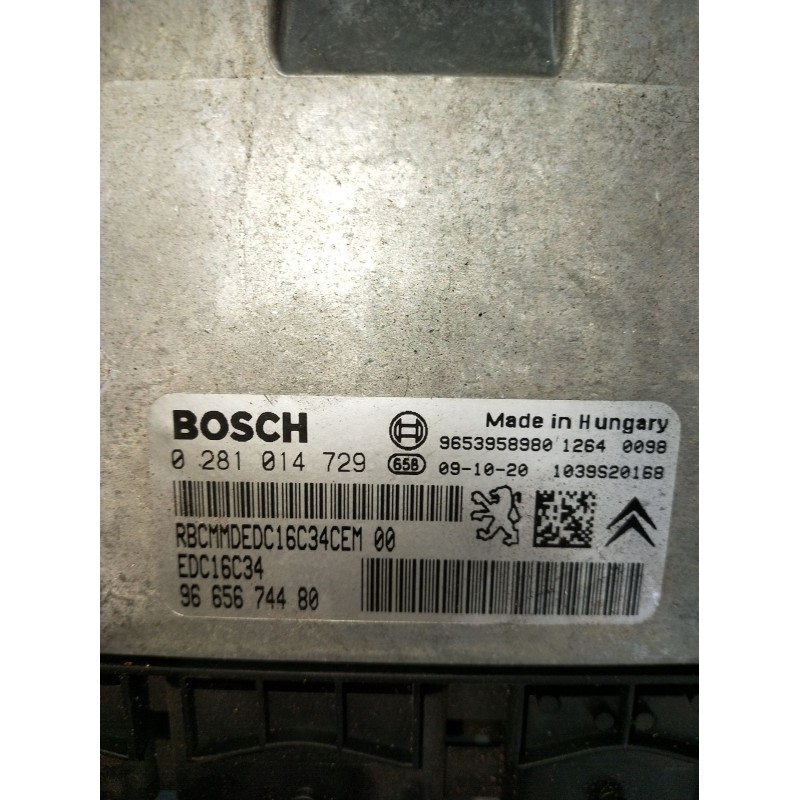 Recambio de centralita motor uce para citroën c4 grand picasso i (ua_) 1.6 hdi referencia OEM IAM 0281014729 9665674480 1039S201