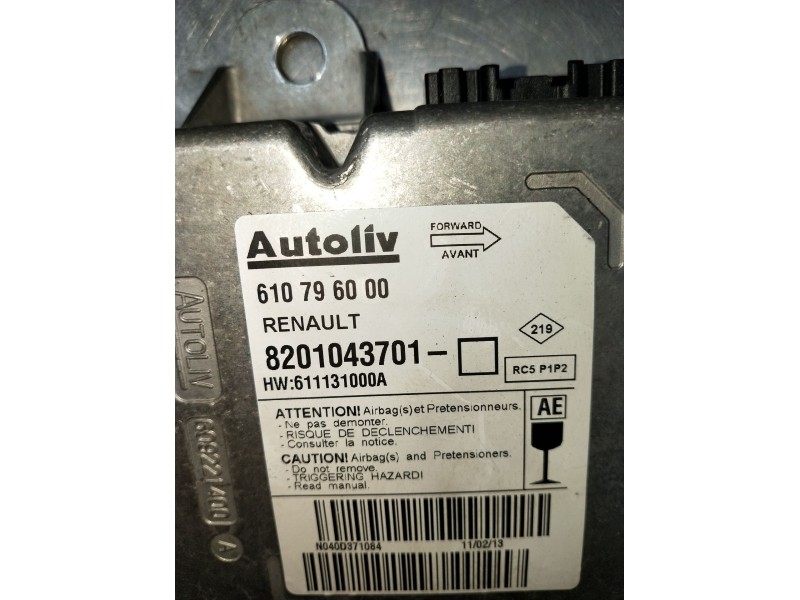 Recambio de kit airbag para renault clio iii (br0/1, cr0/1) 1.2 16v (br02, br0j, br11, cr02, cr0j, cr11) referencia OEM IAM 8201