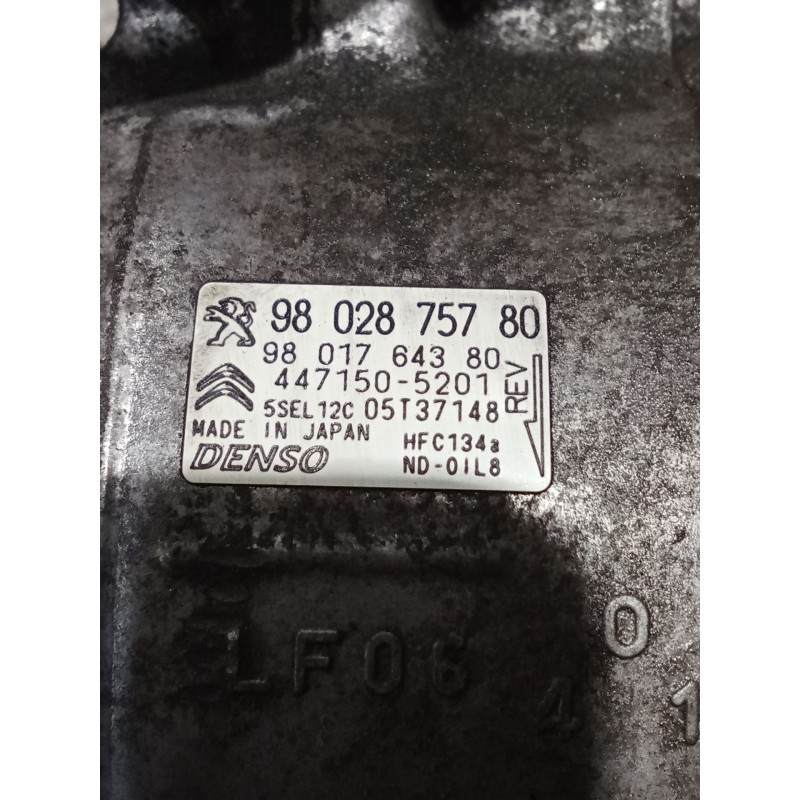 Recambio de compresor aire acondicionado para peugeot 5008 (0u_, 0e_) 1.6 bluehdi 120 referencia OEM IAM 9801764380 4471505201 
