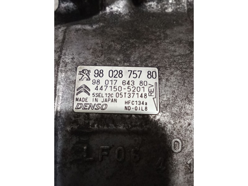 Recambio de compresor aire acondicionado para peugeot 5008 (0u_, 0e_) 1.6 bluehdi 120 referencia OEM IAM 9801764380 4471505201 