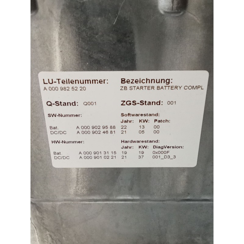Recambio de bateria para mercedes-benz clase c (w206) c 200 d (206.003) referencia OEM IAM A009825220 A0009029588 A0009013115 A0