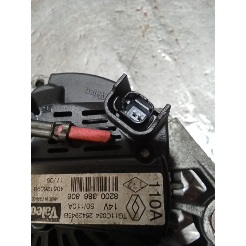 Recambio de alternador para renault megane ii (bm0/1_, cm0/1_) 1.5 dci (bm02, bm13, bm2a, cm02, cm13) referencia OEM IAM 8200386