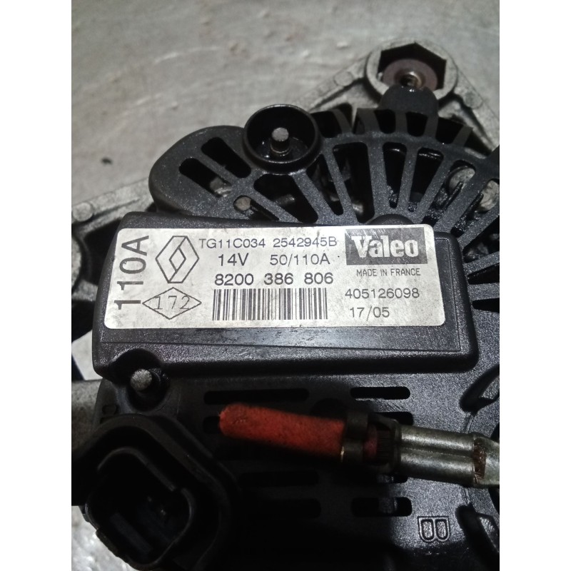 Recambio de alternador para renault megane ii (bm0/1_, cm0/1_) 1.5 dci (bm02, bm13, bm2a, cm02, cm13) referencia OEM IAM 8200386