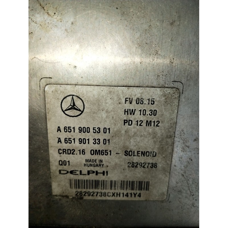 Recambio de centralita motor uce para mercedes-benz clase e (w212) e 220 cdi / bluetec (212.001, 212.002) referencia OEM IAM A65