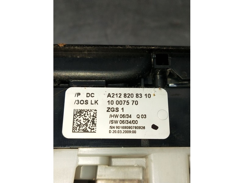 Recambio de mando elevalunas delantero izquierdo para mercedes-benz clase e (w212) e 220 cdi / bluetec (212.001, 212.002) refere