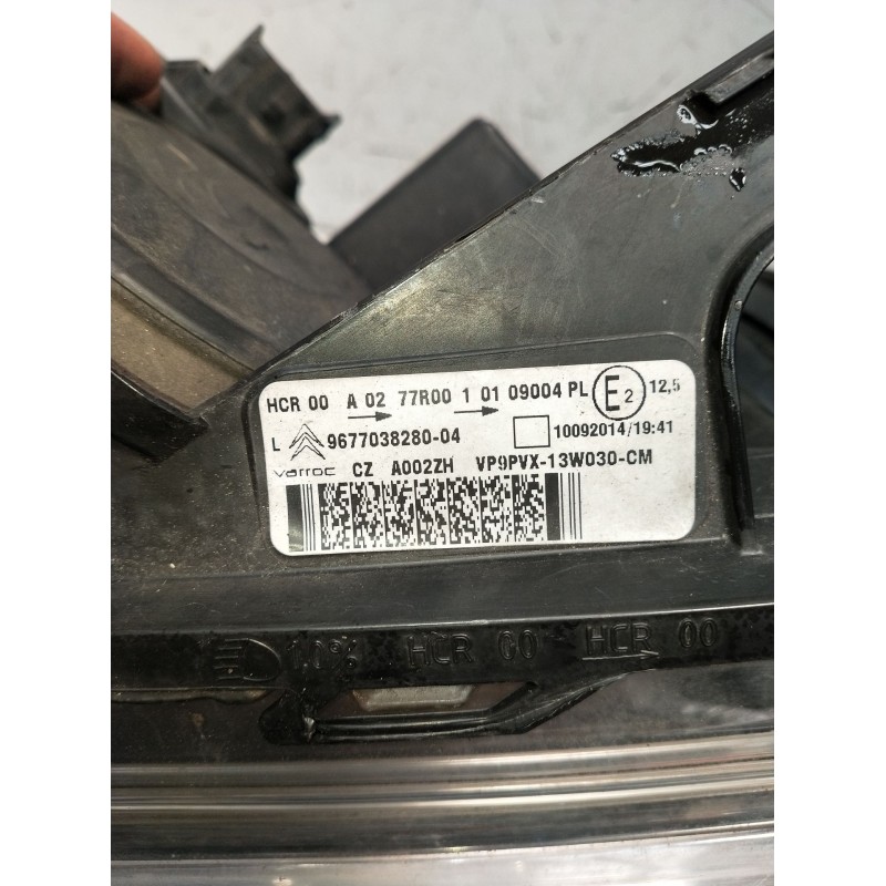 Recambio de faro izquierdo para citroën c3 ii (sc_) 1.0 vti 68 referencia OEM IAM 9677038280  2009