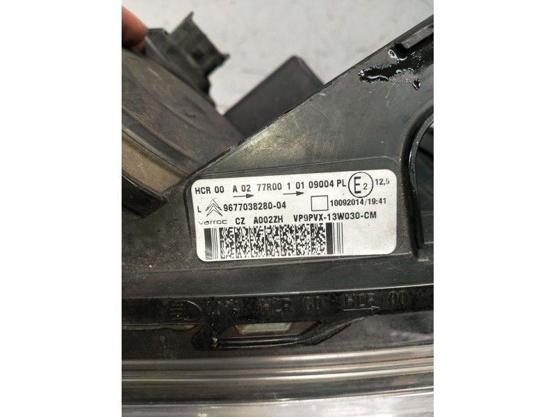 Recambio de faro izquierdo para citroën c3 ii (sc_) 1.0 vti 68 referencia OEM IAM 9677038280  2009
