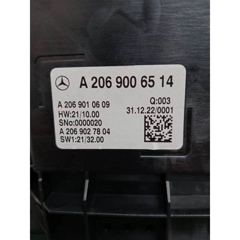 Recambio de pantalla multifuncion para mercedes-benz clase c (w206) c 200 d (206.003) referencia OEM IAM A2069006514 A2069010609