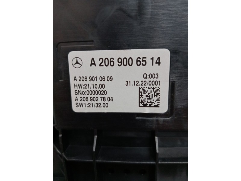 Recambio de pantalla multifuncion para mercedes-benz clase c (w206) c 200 d (206.003) referencia OEM IAM A2069006514 A2069010609