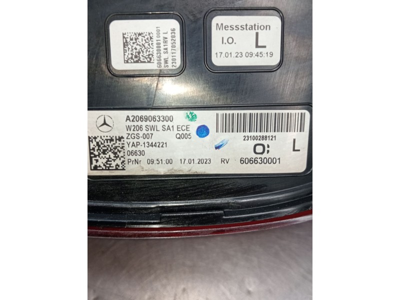 Recambio de piloto trasero izquierdo para mercedes-benz clase c (w206) c 200 d (206.003) referencia OEM IAM A2069063300 23100288