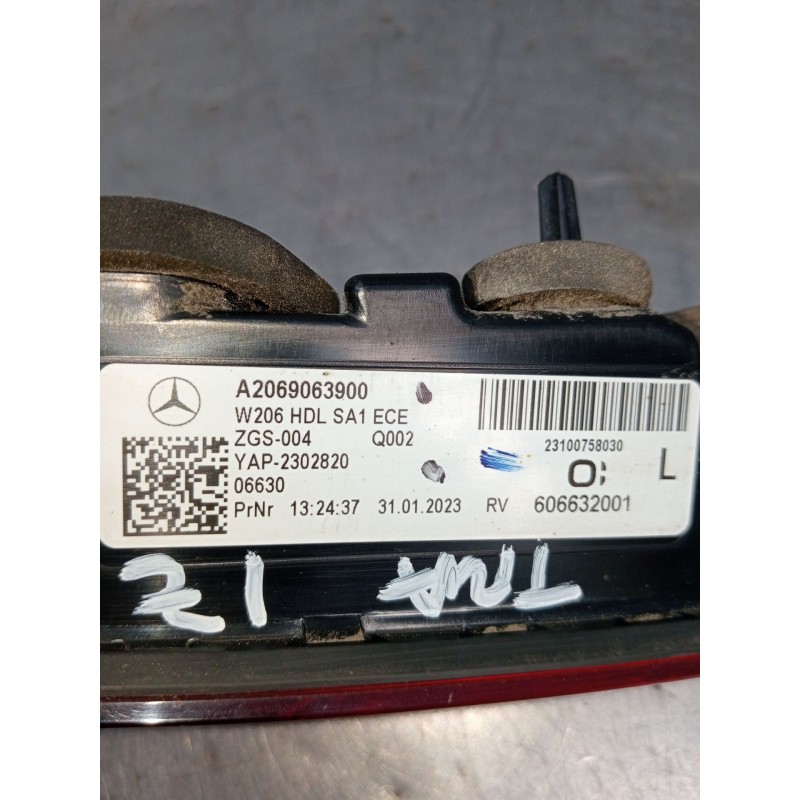 Recambio de piloto trasero izquierdo interior para mercedes-benz clase c (w206) c 200 d (206.003) referencia OEM IAM A2069063900