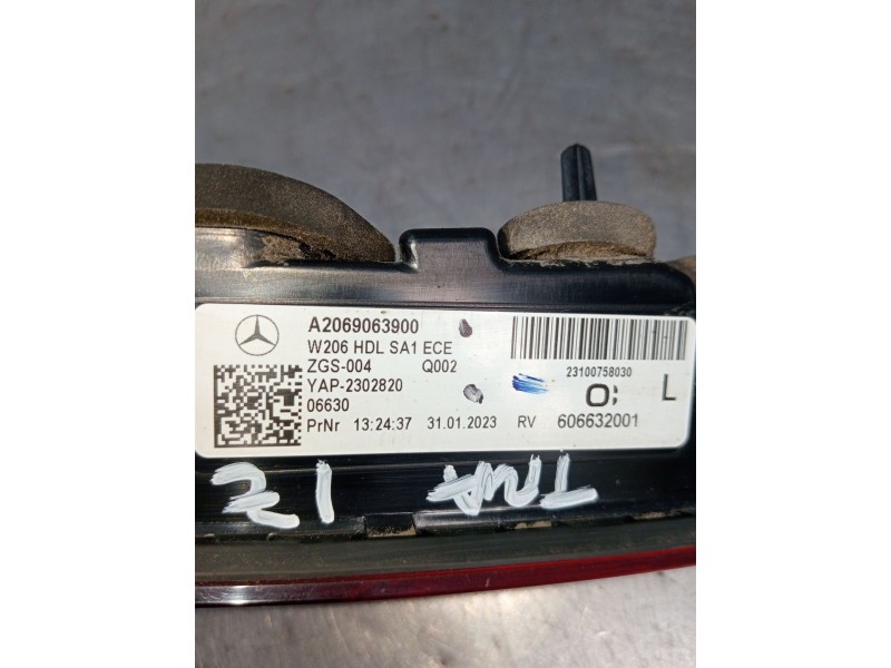 Recambio de piloto trasero izquierdo interior para mercedes-benz clase c (w206) c 200 d (206.003) referencia OEM IAM A2069063900