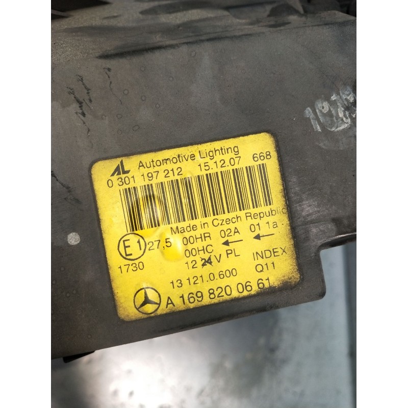 Recambio de faro derecho para mercedes-benz clase a (w169) a 180 cdi (169.007, 169.307) referencia OEM IAM 0301197212 A169820066