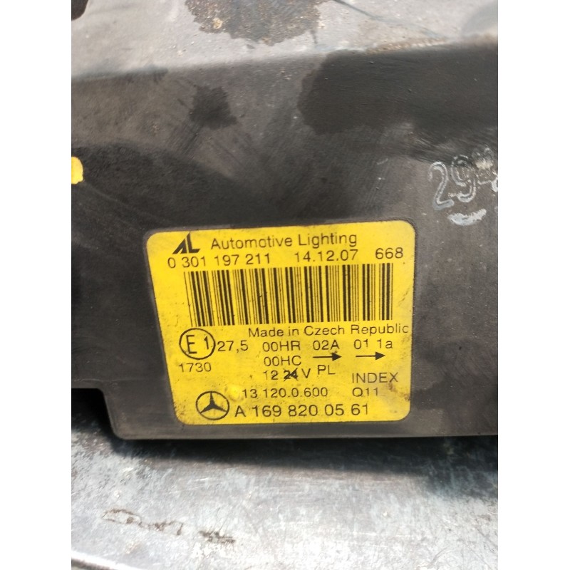 Recambio de faro izquierdo para mercedes-benz clase a (w169) a 180 cdi (169.007, 169.307) referencia OEM IAM A1698200561 0301197