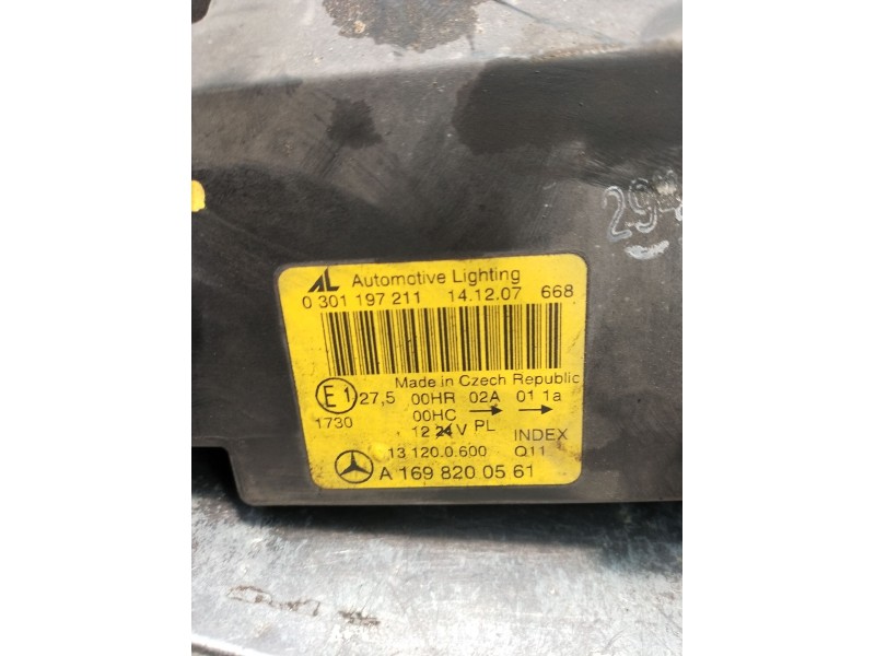 Recambio de faro izquierdo para mercedes-benz clase a (w169) a 180 cdi (169.007, 169.307) referencia OEM IAM A1698200561 0301197